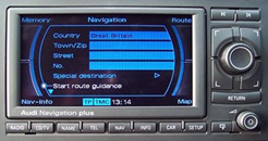 AUDI Navigation Litwa i Europa dla systemów RNS-E (kod ax2)