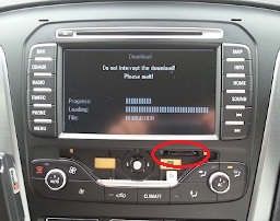 Nawigacja FORD na Litwę i Europę dla systemów MCA z kartą SD i ekranem dotykowym (system FX z ekranem dotykowym) (kod f7)
